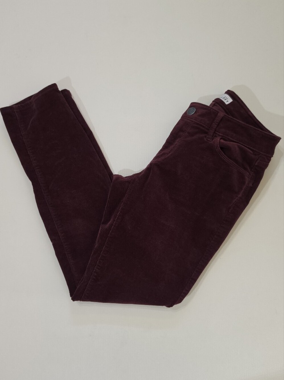 Loft Corduroy Pants Womens Size 4 Purple Curvy Skinny Retro Style Festival Wear‎